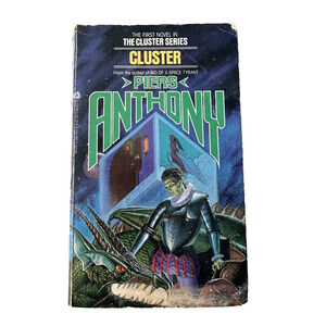 The Cluster Series, Cluster BK1 Piers Anthony PB Avon 1st Print, 1977 Sci Fi VTG